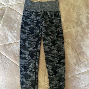 Gymshark Black Camo leggings size S